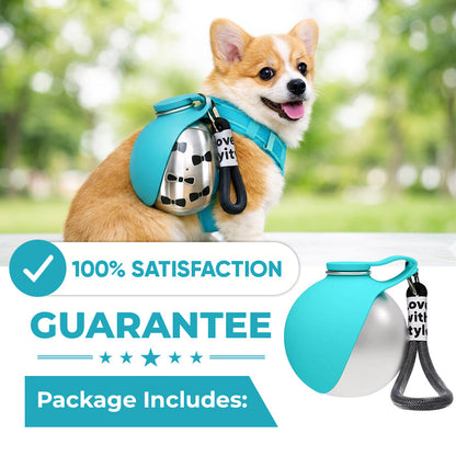 🐶🥣2-in-1 Portable Dog Water Bottle for Small Dogs - Leak-Proof & Compact