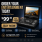📺💿7.8" Portable DVD Player with Rechargeable Battery & USB/SD Support