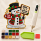 🎄🫧 DIY Snowman Bead Art | Sparkling Double-Sided Pearl Holiday Hanging Decoration 🔔