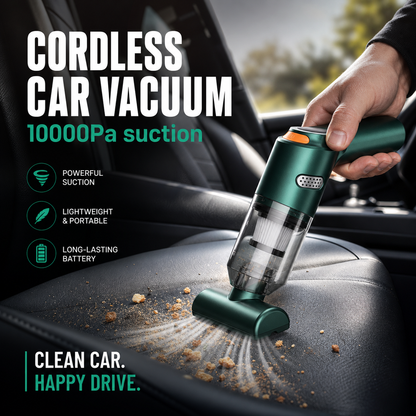 🚗🪶Cordless Car Vacuum with 10,000Pa Suction & Washable HEPA Filter🧰