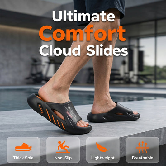 🌞🩴New arrival 40% OFF!🏖️Non-Slip Thick Sole Cloud Slides for Men