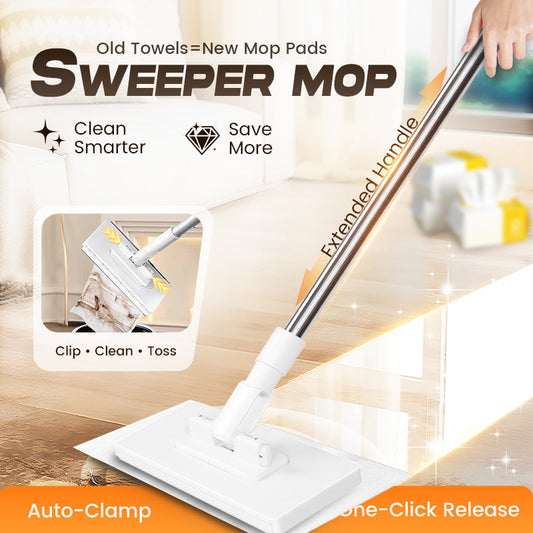 🧹Now only 40% off!💥Disposable Dust Mop with 4 Reusable Cloths