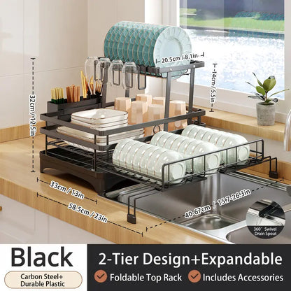 🗃️🍽️Foldable Over-the-Sink Dish Drying Rack