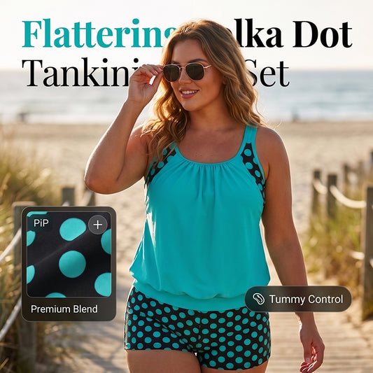 🏖️New arrival 40% OFF!🌊Women's Polka Dot Two Piece Swimsuit👙