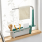 🧽🚰Adjustable Sink Storage Rack – Expandable Kitchen Sponge & Towel Organizer🧻
