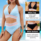 🔥Last Day Sales 50% off!😍👙High Waisted Tummy Control Color Block Bikini Sets