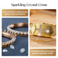 🙏⌚Sparkling Crystal Cross Watch—Geometric Rectangular Dial, Premium Metal Strap💎