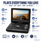 📺💿7.8" Portable DVD Player with Rechargeable Battery & USB/SD Support