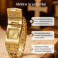 🙏⌚Sparkling Crystal Cross Watch—Geometric Rectangular Dial, Premium Metal Strap💎