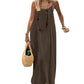 🏖️Over 20,000 sold! 👗50% off! 💕 Backless Spaghetti-Strap Maxi Dress