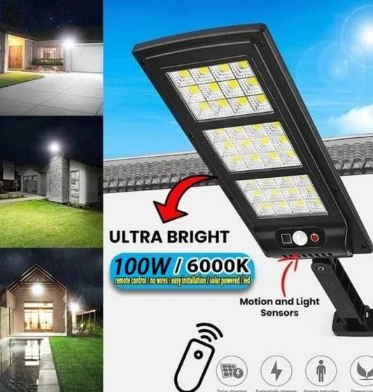 🔥SOLAR LED LAMP 6000K 🌟60W SOLAR STREET HIGH BRIGHTNESS LIGHT 6000 LUMENS