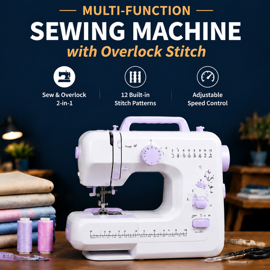 Multi-Function Sewing Machine with Overlock Stitch