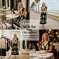 👗Mid-Year 50% Off!🍁Women's V-Neck Baroque Print Flowy Maxi Dress