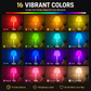 16-Color Water Ripple Night Light with Remote