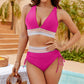 🔥Last Day Sales 50% off!😍👙High Waisted Tummy Control Color Block Bikini Sets