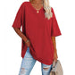 🌷2026 Summer Sale 50% OFF☀️Women's Summer Half Sleeve Casual Loose Fit Cotton Tunic T-shirt