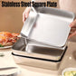 🔥Hot sale 40% OFF-Stainless Steel Square Plate（With Lid）