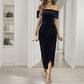 💃Christmas Sale 40% OFF🎉Women's Elegant Off The Shoulder Ruched Velvet Dress