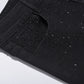 Rhinestone Embellished Slim-Fit Black Denim Jeans