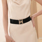 Vintage Gold Buckle Stretch Belt for Women