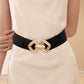 Vintage Gold Buckle Stretch Belt for Women