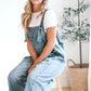 🔥Limited time sale 50% OFF💕Women's Cute Casual Button Jumpsuit Ripped Denim Overalls