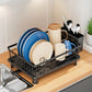 🗃️🫙Large-Capacity Dish Drying Rack with 360° Rotating Drain Spout