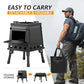 🏔️⛺ Portable Cast-Iron Wood-Burning Rocket Stove | 16 Vent Holes for High-Efficiency Combustion💨