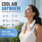 🌀 50% OFF NOW! 💥 360° Rotating Neck Fan – Ultra quiet & 3 speeds – Hands-free, long battery life – perfect for travel, office or outdoor use 🌬️✨