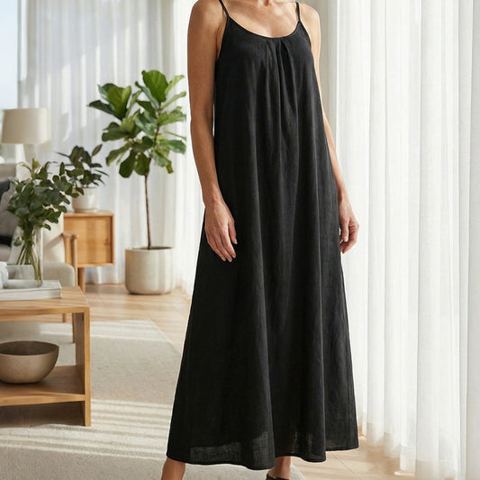 🏖️Over 20,000 sold! 👗50% off! 💕 Backless Spaghetti-Strap Maxi Dress