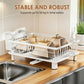 🗃️🫙Large-Capacity Dish Drying Rack with 360° Rotating Drain Spout