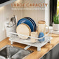🗃️🫙Large-Capacity Dish Drying Rack with 360° Rotating Drain Spout
