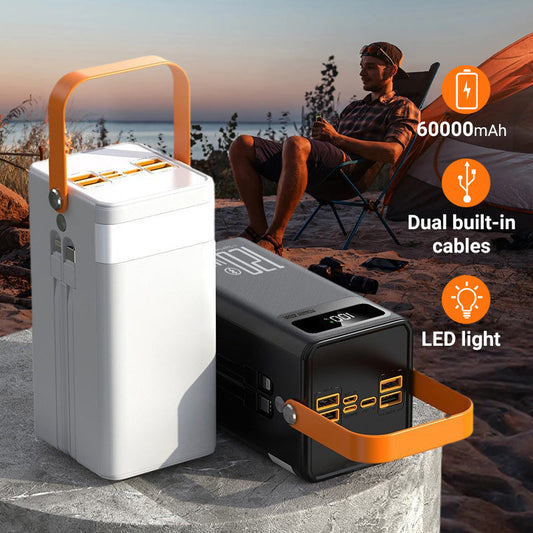 🏕️50% OFF!⚡Outdoor Portable Fast Charging Power Bank with LED Light