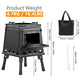 🏔️⛺ Portable Cast-Iron Wood-Burning Rocket Stove | 16 Vent Holes for High-Efficiency Combustion💨