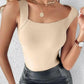 Women’s U Neck Thermal Tank Tops with Built-In Bra