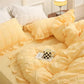 ✨2025 Hot Sale✨Icy Seersucker Summer Cool Quilt Lace 4-piece Set