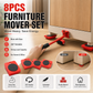 🏋️🎒8-Piece Furniture Lifter & Slider Moving Kit |Max 800 lbs Load Capacity for Repositioning Sofas, Refrigerators, Washers, and Cabinets🛞