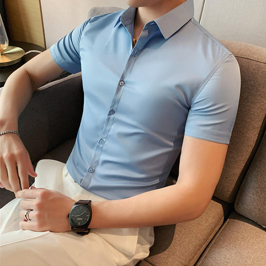 🖤New arrival 40% OFF!😎Men's ice silk high elasticity short sleeve shirts