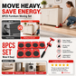 🏋️🎒8-Piece Furniture Lifter & Slider Moving Kit |Max 800 lbs Load Capacity for Repositioning Sofas, Refrigerators, Washers, and Cabinets🛞