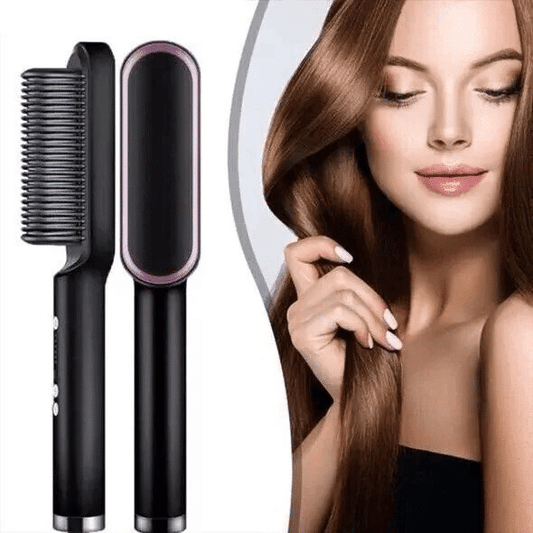 Volume straight 2-in-1 hot air comb negative ion hair straightening comb dry and wet