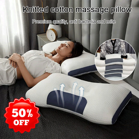 🛏️Hot Sale🛏️Antibacterial Neck Support Sleep-Aid Massage Pillow