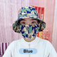 🔥Hot Sale 40% off🔥Floral Large Brimmed Sun Hat with Mask