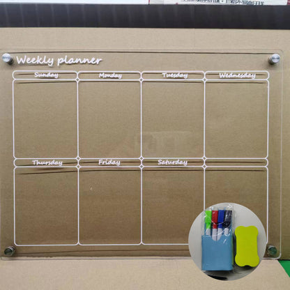 Magnetic Schedule Planner For Fridge (Permanently Reusable)