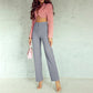 High - Waisted Elastic Casual Pants