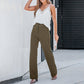 High - Waisted Elastic Casual Pants