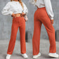 High - Waisted Elastic Casual Pants