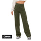 High - Waisted Elastic Casual Pants