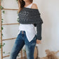 💝Gift Idea Hot sale 50% OFF🔥Women’s Knitted Cut-Out Shawl Poncho Wrap