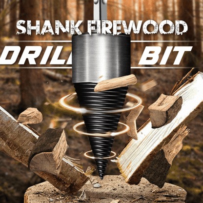 🪓⚡Drill-Attach Log-Splitter Cone-Bit Kit | No Need for Bulky, Expensive Stand-Alone Splitting Equipment🌳