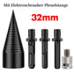 🪓⚡Drill-Attach Log-Splitter Cone-Bit Kit | No Need for Bulky, Expensive Stand-Alone Splitting Equipment🌳